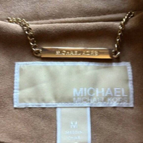 *Luxury* Michael Michael Kors Women’s Tan Light Brown Suede Jacket Coat M - Picture 3 of 8